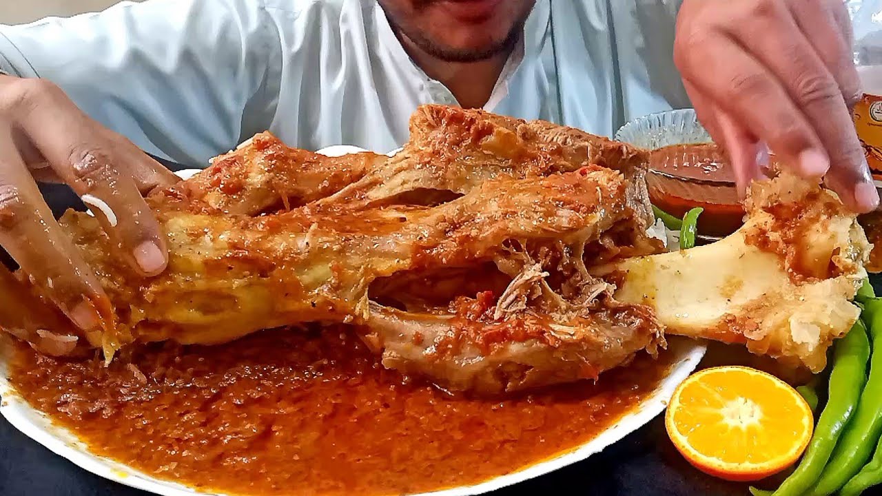 Eating Spicy Beef  Leg Curry with Rice || Eating Show || asmr beef eating