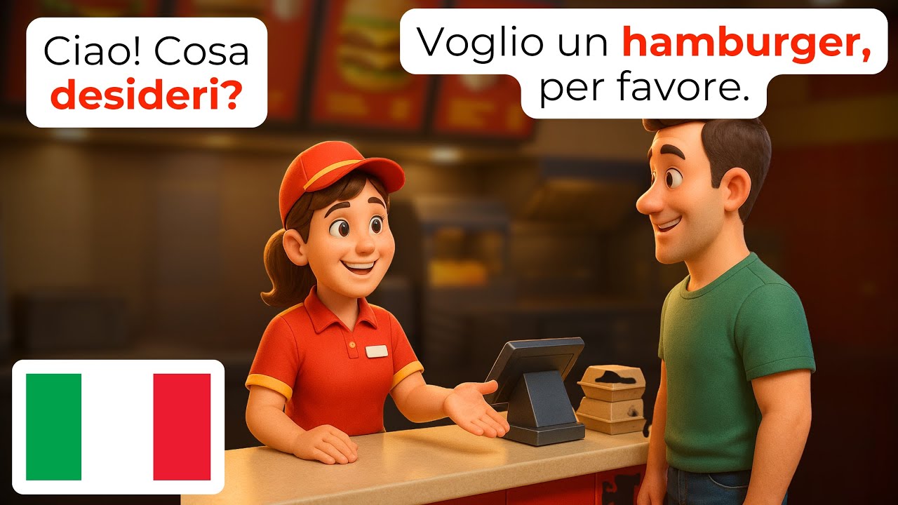 🇮🇹 Закажи Фастфуд Как Местный A1 A2 Выучи Итальянский Быстро для Начинающих
