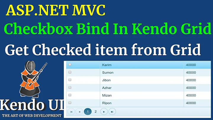 How to bind Checkbox Inside Kendo Grid