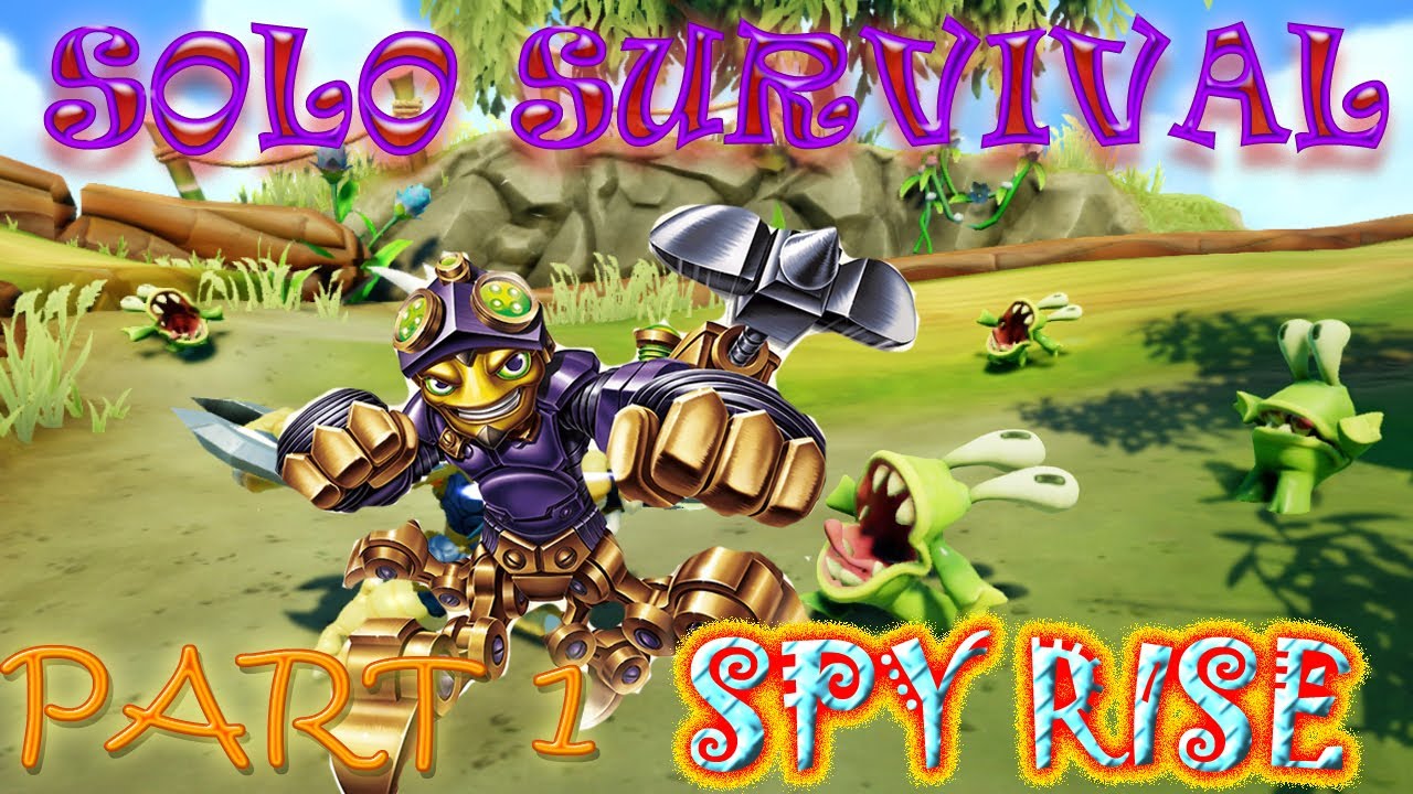 Skylanders Swap Force : SOLO SURVIVAL : super hungry gobble pods "SPY RISE"