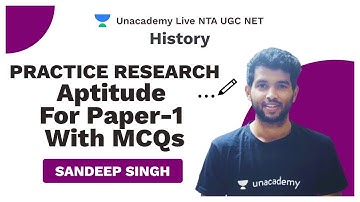 NTA UGC NET | Practice Research Aptitude for Paper-1 with MCQs | Sandeep | Unacademy Live