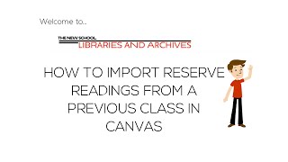 How to Import Reserve Readings in Canvas | The New School Libraries and Archives