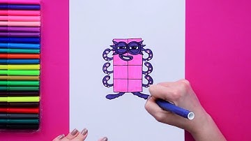 How to draw Number 8 (Numberblocks)