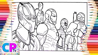 Avengersblack Pantherspiderman Coloring Superheroes Fights For Freedomjim Yosefforcesncs 