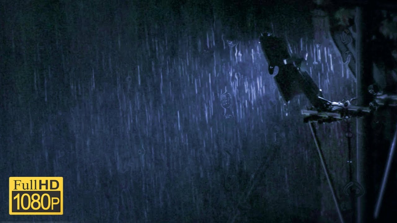 【雷雨】雨の音と雷音でリラックスする1時間40分