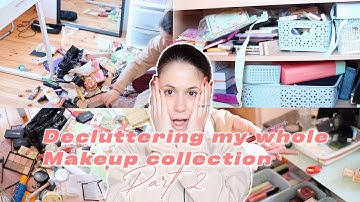 MAKEUP COLLECTION DECLUTTER 2023| PART 2 ✨ * getting rid of half of my makeup *