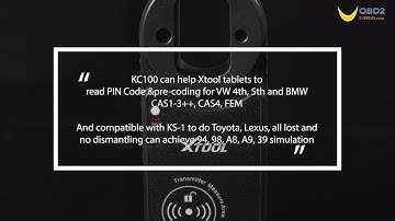 XTOOL KC100 VW 4th & 5th and BMW IMMO Adapter Review
