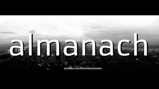How to Pronounce almanach in German