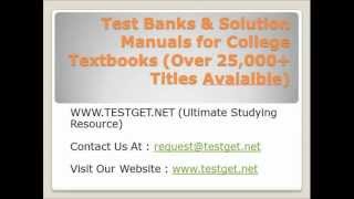 Test Banks & Solution Manuals for College Textbooks