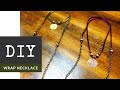 How To Make A Fall Wrap Necklace Using Beads, Chain, and Knitted Wire Mesh