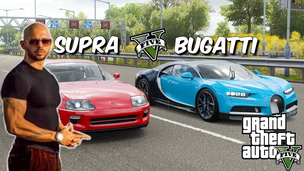 Andrew Tate's Bugatti vs. Supra in GTA 5 - Epic Race