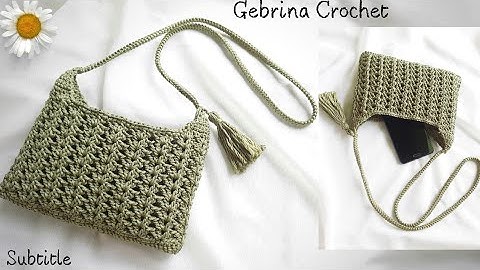 New Desain Crochet Bag - Hanya 1 Gulung Benang Bisa Mengahasilkan Tas Rajut Secantik Ini (Subtitle)