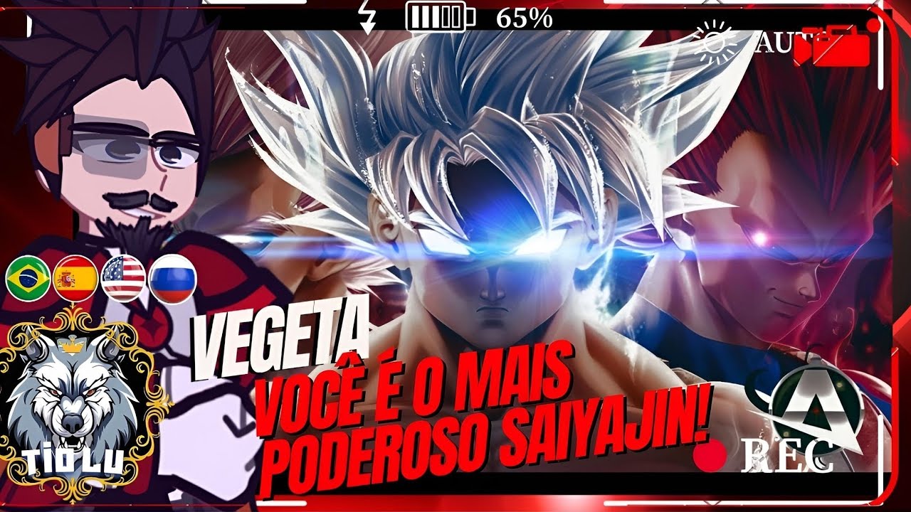 [GC 🇷🇺•🇪🇸•🇧🇷•🇺🇸] Saiyajins react: ♪ Evolução (DBS) | Goku, Vegeta e Gohan | AniRap