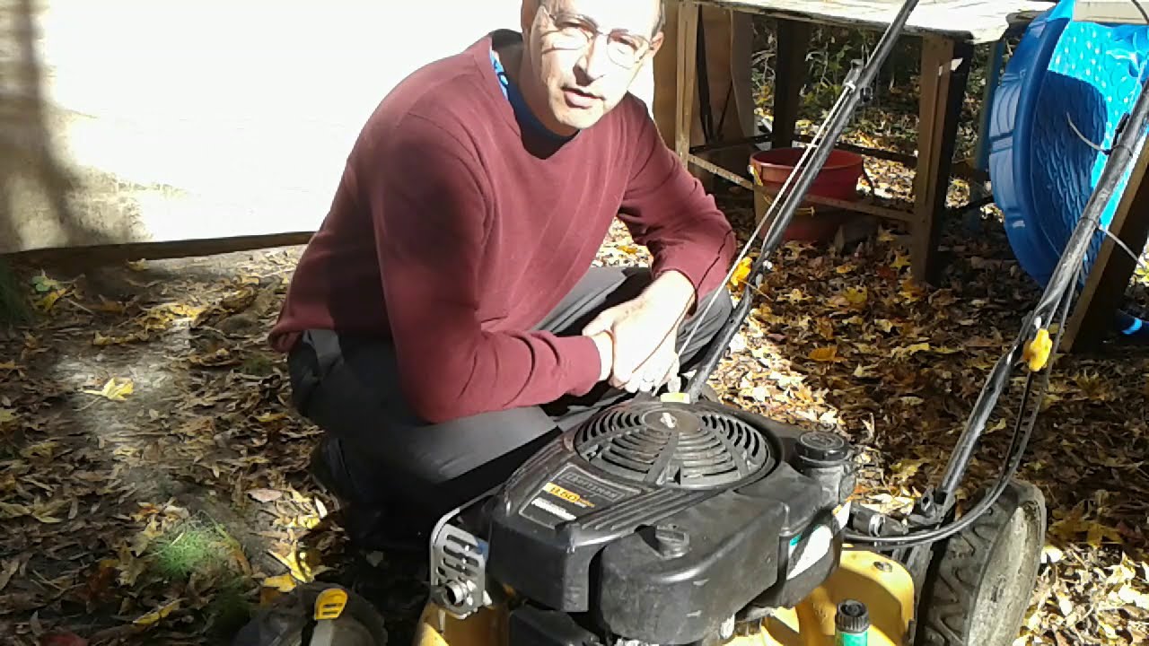 How to FIX a LAWN MOWER that is HARD TO START after hitting a rock or