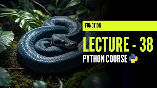 Functions | Functions in Python | Lecture - 38 | Python Course | In Hindi