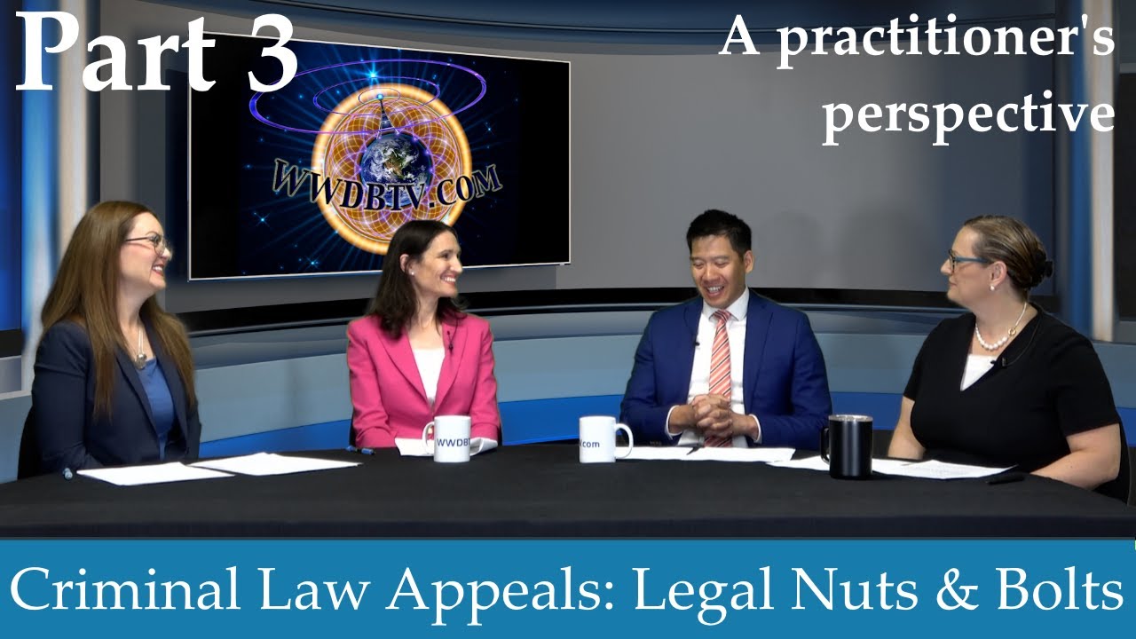 Westbrook, Chen, and Porray: Criminal Law Appeals, Nuts & Bolts; Part 3