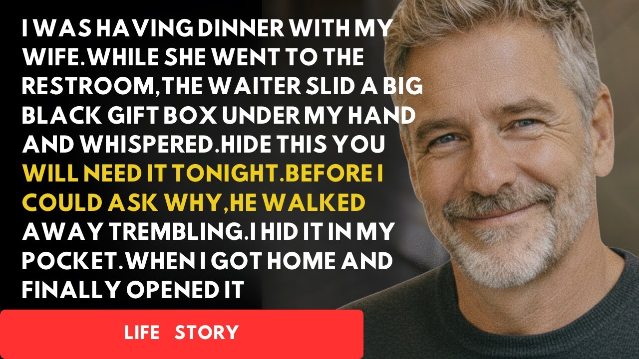 Официант дал мне подарочную коробку и сказал: «Она вам сегодня понадобится». Я открыл её и замер…