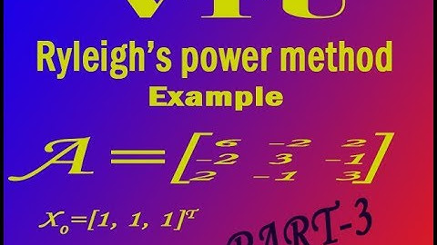 VTU Engineering Maths 1 Rayleigh
