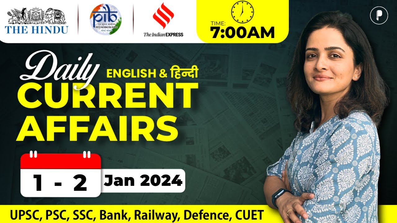 1 - 2 January Current Affairs 2024 | Daily Current Affairs | Current ...