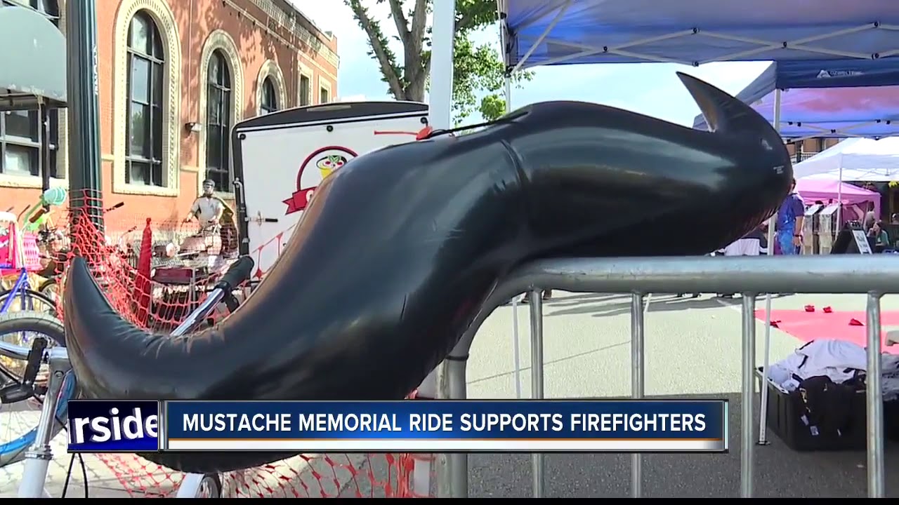 Mustache Memorial Ride raises money for Fallen Firefighter Fund - YouTube