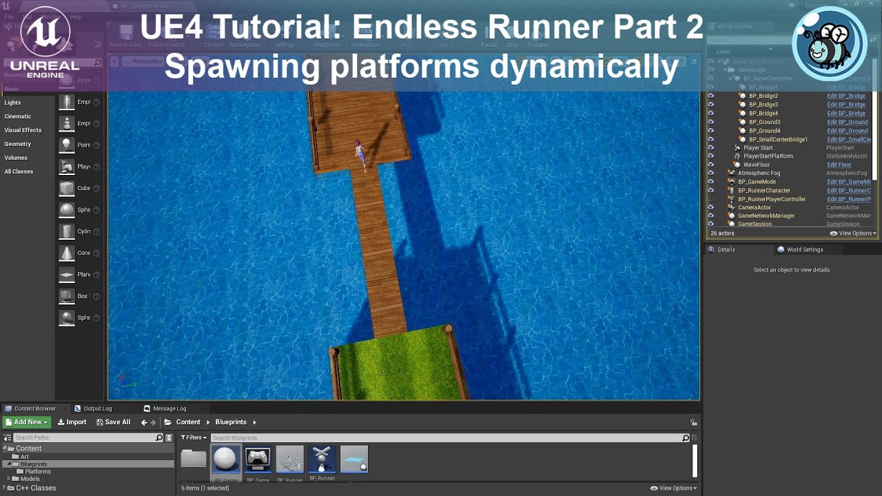 UE4 Game Tutorial: Endless Runner - Part 2 - YouTube