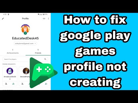 How to fix google play games profile not creating problem 2025 | how to create a play game profile
