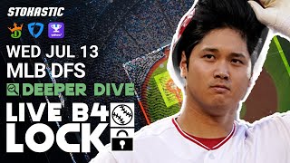 LIVE MLB DFS Picks Today 7\/13\/22: Fantasy Baseball Lineups | Deeper Dive + Live Before Lock