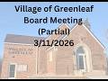 3 11 26 Village Board  Partial only Resolution, Committee, Public Comment