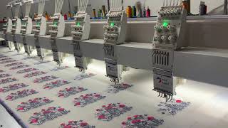 LEJIA 12 Heads 400/800 X 1200 HIGH SPEED Computerised Embroidery Machine
