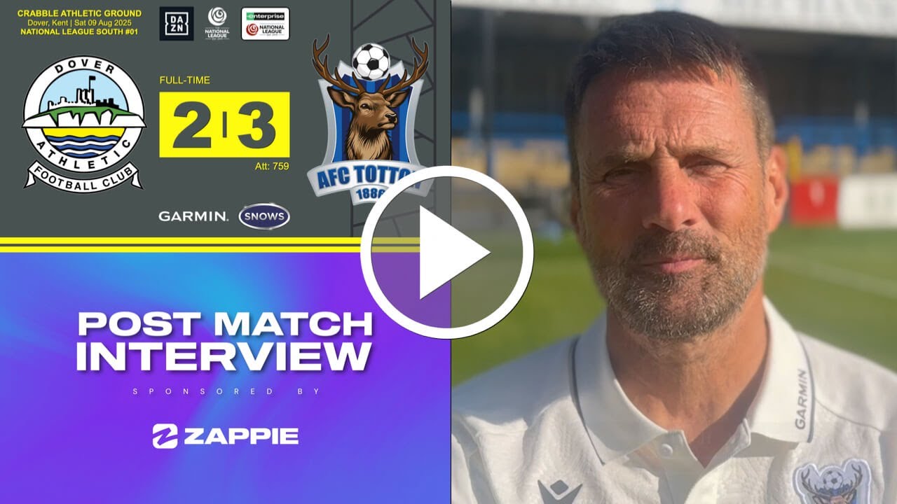 JIMMY BALL | Post-Match | DOVER ATHLETIC 2-3 AFC TOTTON | National League South #01 | Sat09Aug2025