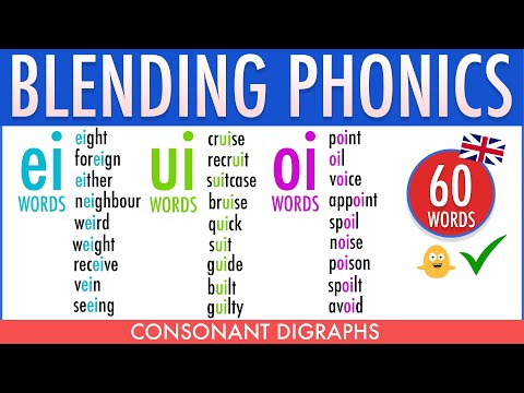 English Pronunciation Vowel Sounds with Example Sentences ei, ui, oi Letter Sounds - Spoken English