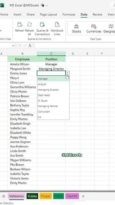 Data Validation in Excel  ✅ Excel tricks and tips 🔥🔥 #excel #exceltips #exceldata
