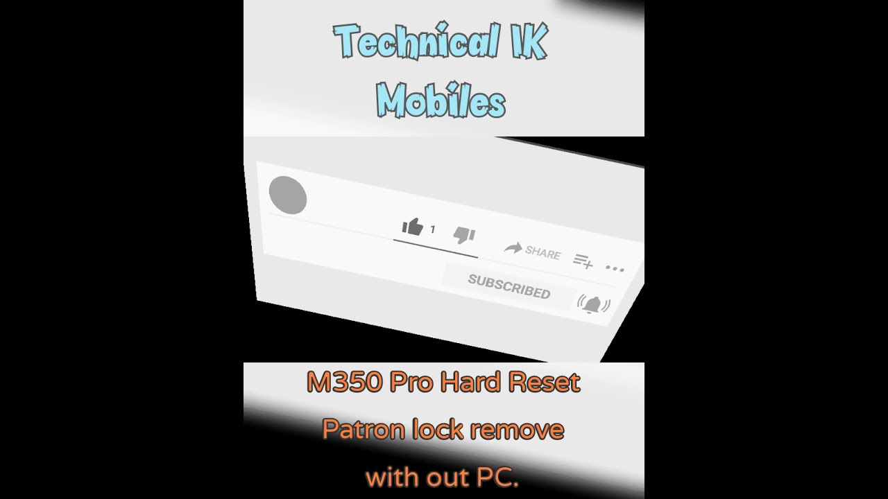 Q Mobile M350 pro Hard Reset _ Screen lock Remove with out PC _ Technical IK Mobiles