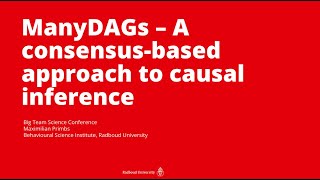 2025 BTSCON: ManyDAGs - A consensus-based approach to causal inference