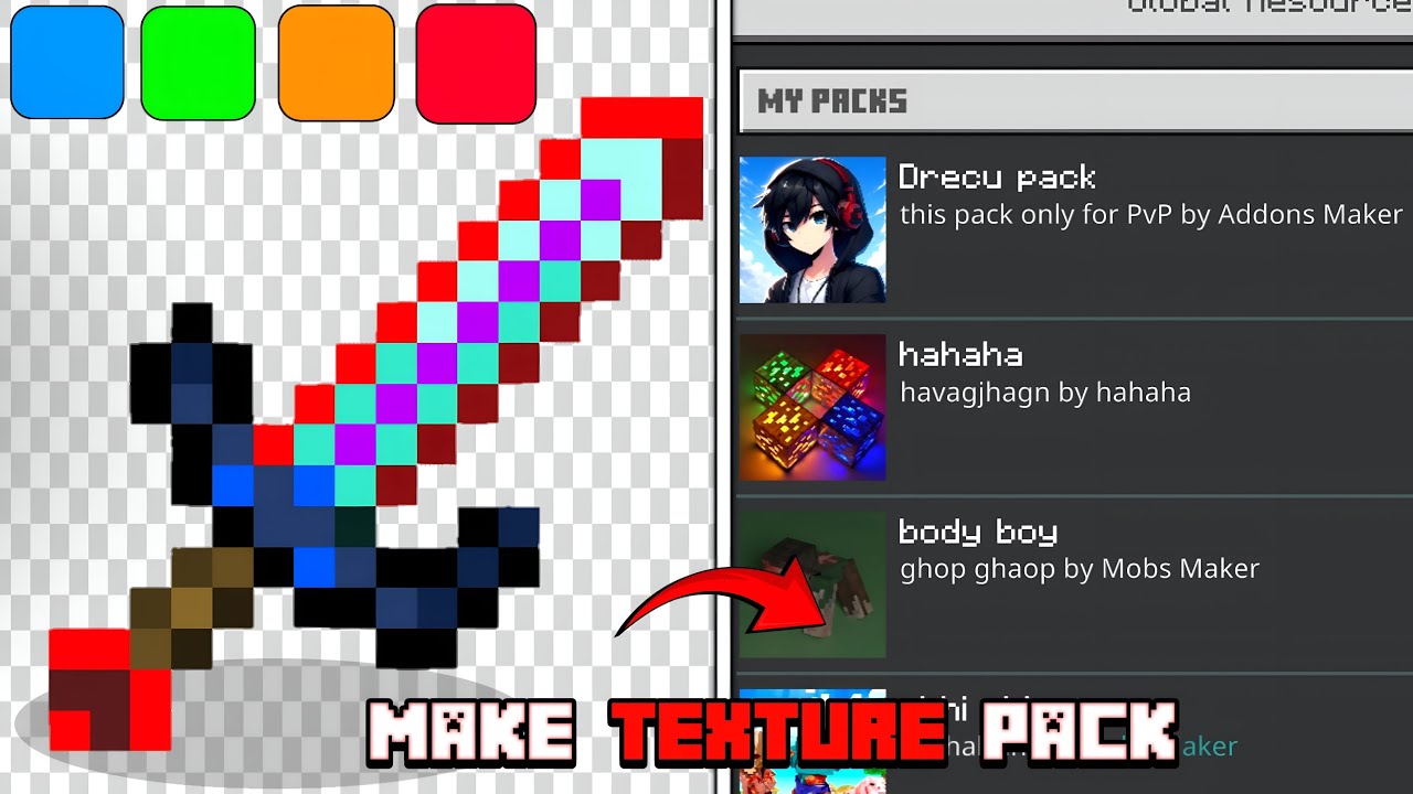 How to make your own texture pack for Minecraft PE in mobile (NO PC ...