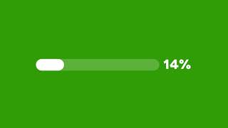 Percentage Loading bar green screen 100% | Aesthetic Progress Bar