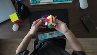 7.57 OH average of 5 (solves were 7 8 6 11 6 11 6)