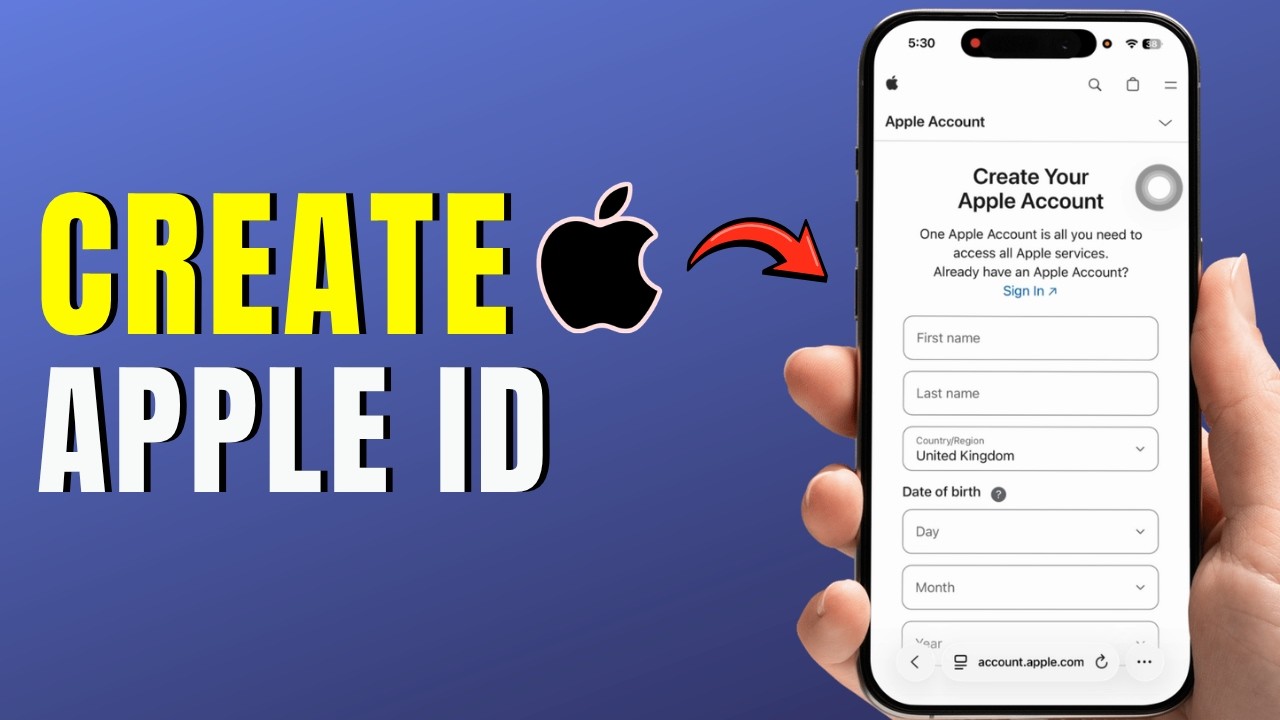 How to create a new Apple Account | Apple ID Setup Guide - YouTube
