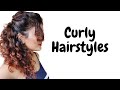 5 Basic & Easy CURLY HAIRSTYLES | INDIAN Curly Hair | Madhushree Joshi
