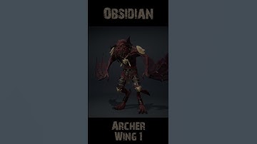 Obsidian Archer Wing1 360 #character #rogerkint #3d #animation #gaming #unity #unreal #obsidian