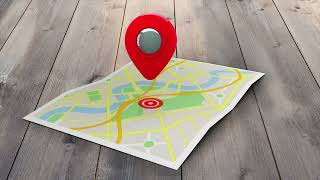 Red Marker Pointing at a Mobile Lying on a Map of a Town | 4K | FREE TO USE