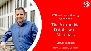 Famous FAIRmat Users Meeting | The Alexandria Database of Materials - Miguel Marques Profile