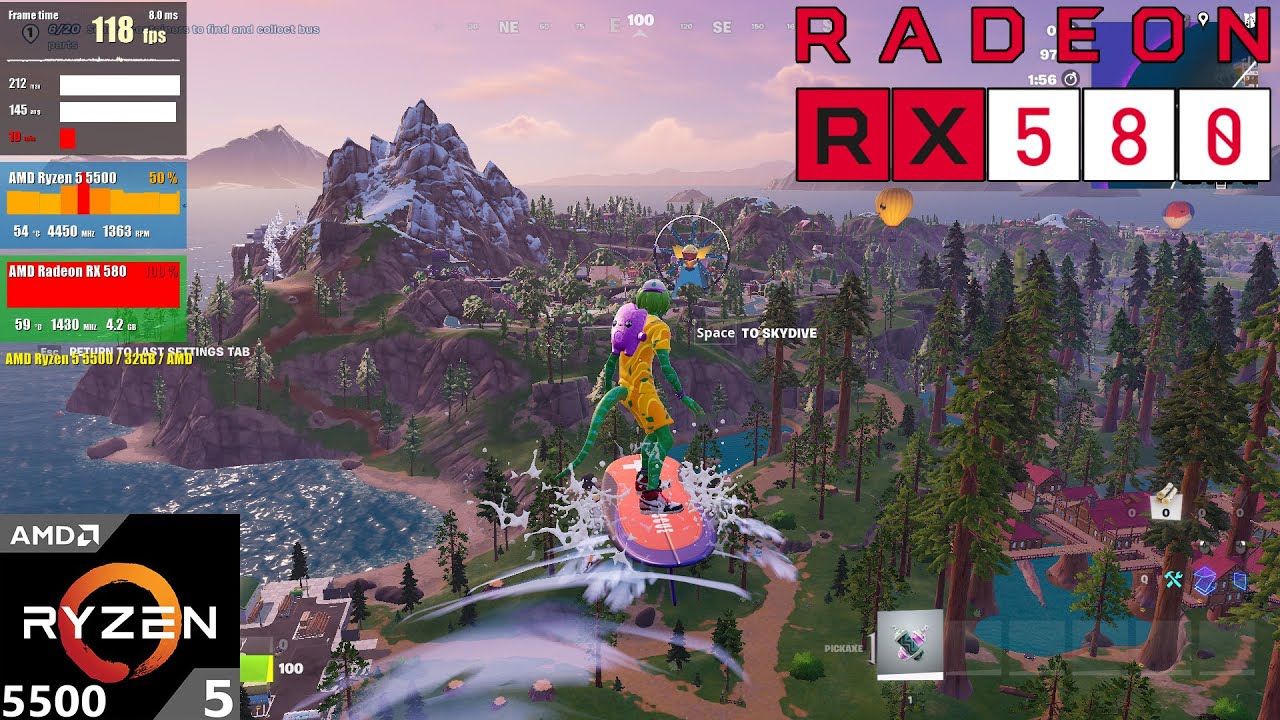 RX 580 8GB : Fortnite Chapter Seven: Pacific Break - 1080p Performance Mode