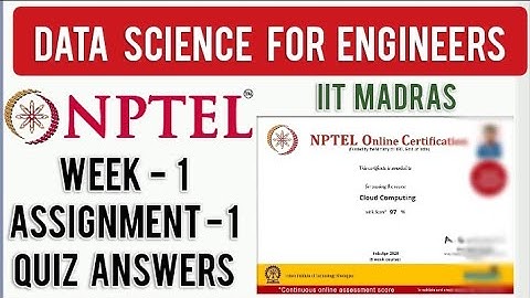 Nptel Data Science For Engineers Week 1 Quiz Answers 2021 |Data Science For Engineers Week 1 Answers