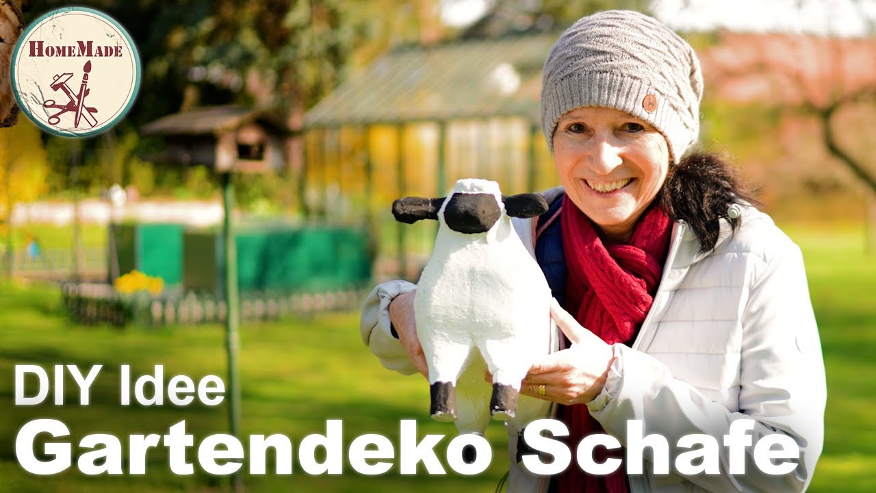DIY | Gartendeko Schafe selber machen | wetterfeste Dekoidee für Balkon und Terrasse | Osterdeko