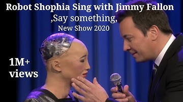 Sophia the Robot and Jimmy Sing a Duet of "Say Something"| Meet Also Little Shophia