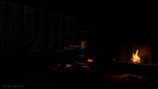 Soft Thunder, Falling Rain & a Fire's Whisper 🌧️ A Cinematic Ambience for the Soul | Whispering Rain