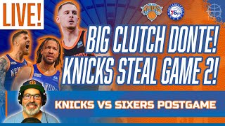 KNICKS LIVE POSTGAME! Donte Divincenzo Hits Clutch 3 for the Win! | Knicks vs Sixers Recap