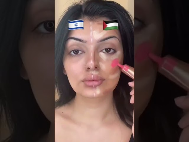 palestine and israel #shorts #makeup #beauty #tutorial #transformation class=