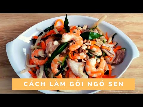 Video Cách làm GỎI NGÓ SEN TÔM THỊT ngon khỏi chê| Công thức... - youtube